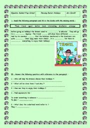 English Worksheet: Planning Easter holidays group session activity