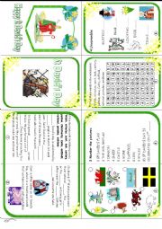 English Worksheet: St Davids Day Minibook