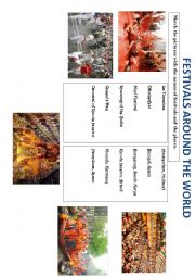 English Worksheet: Festivals 