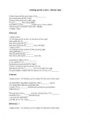 English Worksheet: Holding out for a hero!! Song