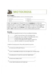 English Worksheet: Motocross
