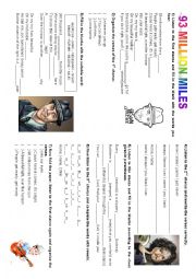 English Worksheet: Song 93 million miles - Jason Mraz