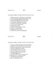 English Worksheet: PASSIVE VOICE 