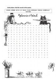 English Worksheet: Winnie The Witch Crossword Puzzle