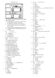 English Worksheet: MULTIPLE CHOICE TEST ON COMPARATIVES AND DIRECTIONS