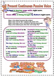 passive voice present continuous