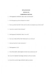 English Worksheet: ``Introduction`` Boy by Roald Dahl 