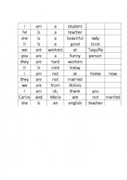 English Worksheet: Verb to be Practive