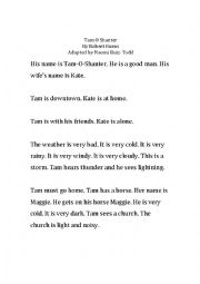 Tam O Shanter adapted text for beginners