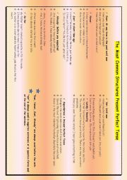 English Worksheet: most common structures used with present perfect tense