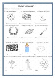 Colour Worksheet