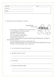 English Worksheet: My firts trip