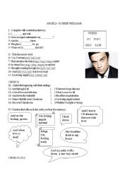 English Worksheet: ANGELS  ROBBIE WILLIAMS