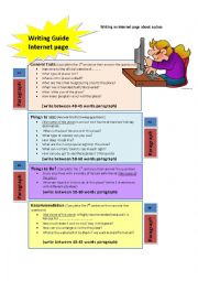 English Worksheet: Writing Guide: Internet Page Part (1)