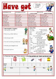 English Worksheet: Have got