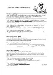 English Worksheet: Scary movies