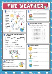 English Worksheet: The weather