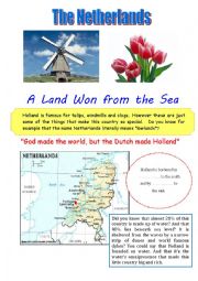 English Worksheet: The Netherlands (reading)