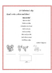 English Worksheet: Valentines day