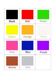 English Worksheet: colours