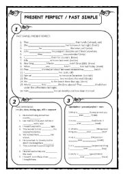English Worksheet: PRESENT PERFECT / PAST SIMPLE
