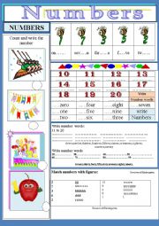 English Worksheet: Numbers