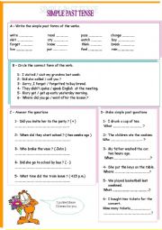 English Worksheet: simple past