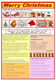 English Worksheet: Merry Christmas