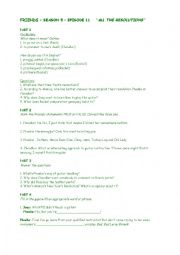 English Worksheet: FRIENDS - New Years Resolution