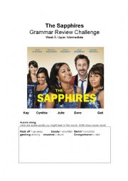English Worksheet: The Sapphires - grammar challenge