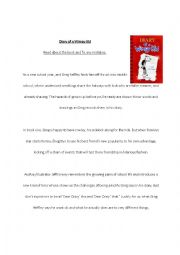 English Worksheet: Diary of a Wimpy Kid Editing Task