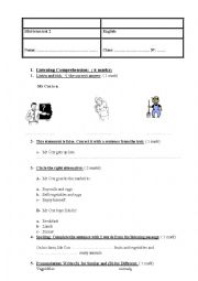 mid term test 2 7th form