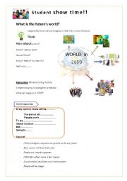 English Worksheet: Tomorrows world