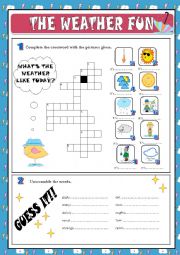 English Worksheet: The weather fun