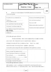 English Worksheet: consolidation activities before mid term test 2