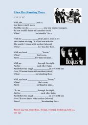 English Worksheet: The Beatles - I saw her standing there
