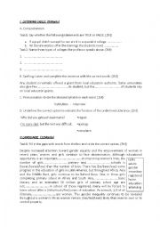 English Worksheet: mid-term test n2 for 2nd year