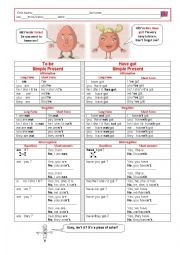 English Worksheet: Mr To be and Mrs Have got