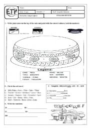 English Worksheet: review for kids