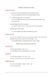 English Worksheet: Present Continuous