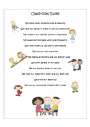 English Worksheet: Classroom Rules