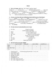 English Worksheet: past simple test