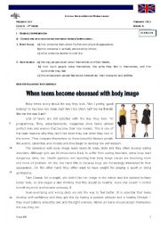 English Worksheet: Body Image