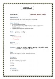 English Worksheet: Talking about diets