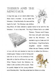 English Worksheet: the minotaur