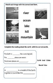 English Worksheet: Geography