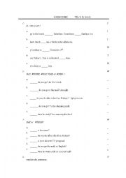 English Worksheet:  Exercises Review
