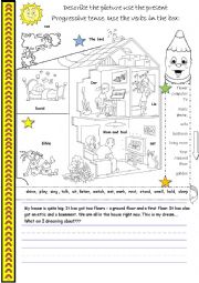 English Worksheet: My Dream - Describe the picture 