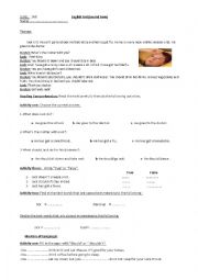 English Worksheet: Test about Health 