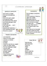 English Worksheet: Classroom Language